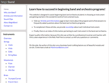 Tablet Screenshot of beginband.com
